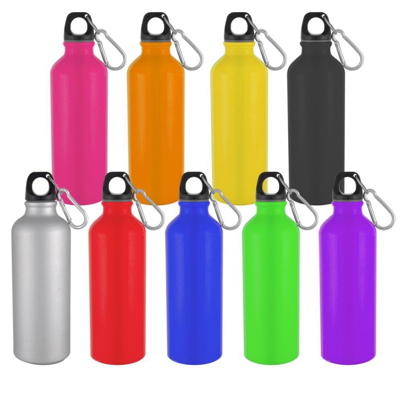 500ML aluminium water bottle with carabiner customized color