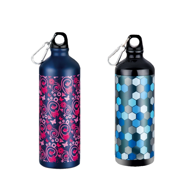 1000ml Use For Hiking And Cycling Aluminum Sports Water Bottle With Carabiner BPA Free