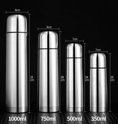 Best Steel color classical bullet stainless steel vacuum flask, 350 ml stainless steel thermo, vacuum cup