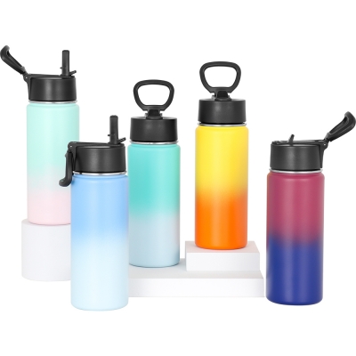 Customized latest water bottle double wall stainless steel insulated hot sport stainless steal water bottles with cover