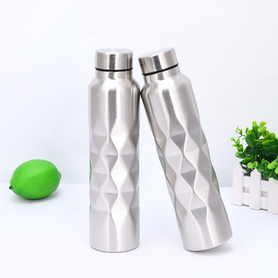 Portable belt Small mouth single wall Stainless steel water drink bottle 1000ML