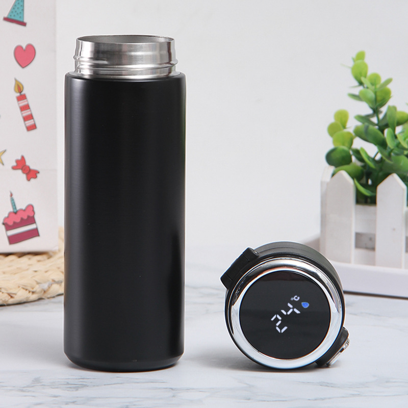 Smart 300/400ML stainless steel water bottle vacuum Smart thermos with LED temperature display